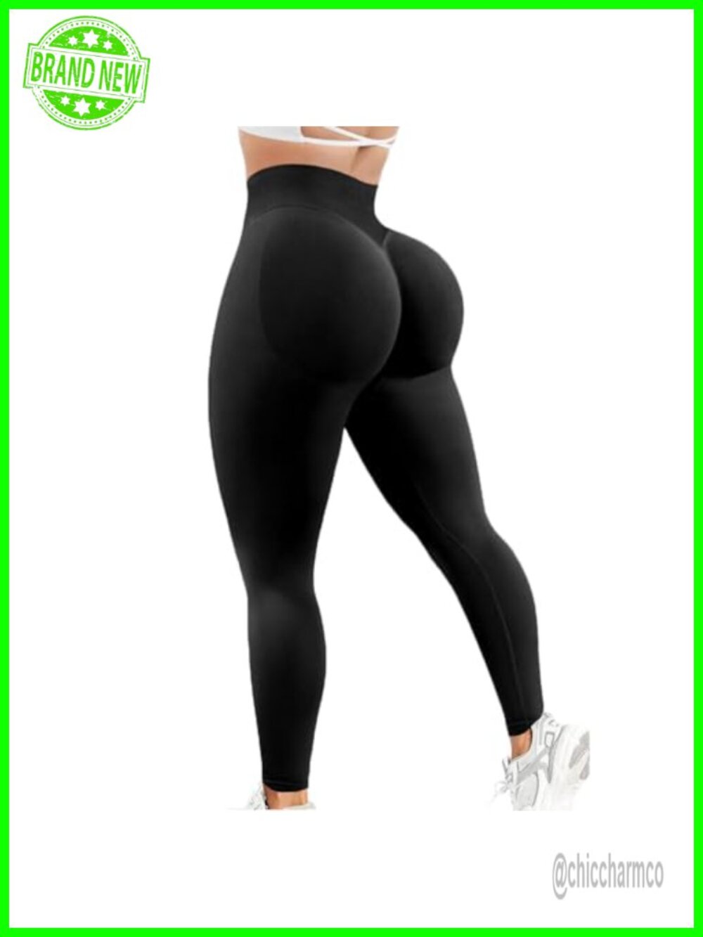 Scrunch Butt Lifting Leggings V-Back Mid Rise Workout Yoga Pants